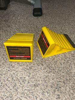 Yellow Plastic Wheel Chocks – Set of 2