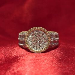 10k Yellow Gold Diamond Baguette Ring 1.20 ctw