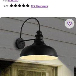 Two dusk till dawn farm style lights