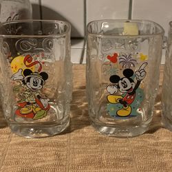 Vintage Disney Millenium Glasses Set
