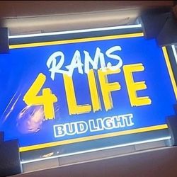 Led Rams Budlight Sign
