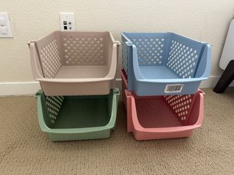 Moving Sale -Stackable Storage Bins (Set of 4) -pick Up By This Weekend