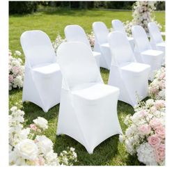 40PCS Stretch Spandex Folding Waterproof Chair Covers,Universal Fitted Chair Cover Protector for Wedding Party Banquet Holidays Celebration Decoration