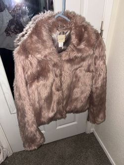 Faux Fur Pink Coat SM