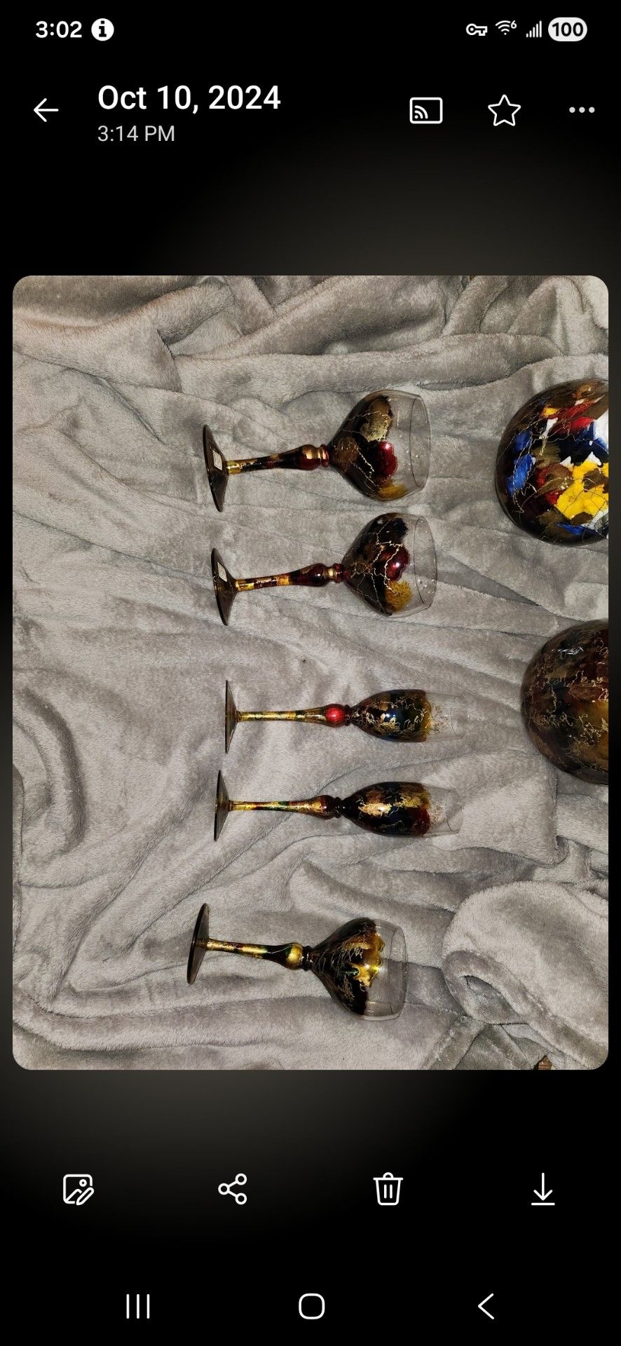 hand blown Wine glasses