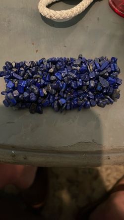 Lapis Lazuli Chip Stone Stretch Bracelet