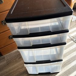 Plastic Storage Unit w/Drawers