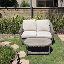 Hampton Bay Patio Loveseat & Coffee Table** Brand New**