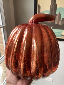 Halloween Glass Pumpkin