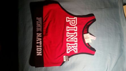 Red XS Victoria Secret Unlined Pink Nation Bra