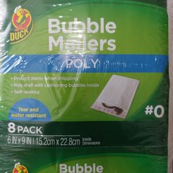 Duck Poly Bubble Mailers  8 Piece #0 6 X 9