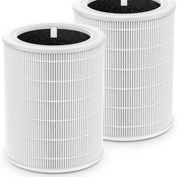 Core 600S Replacement Filter Compatible with LEVOIT Core 600S Air Purifier, 3-in-1 H13 True HEPA Core 600S-RF Air Purifier Replacement Filter, 2 Pack,