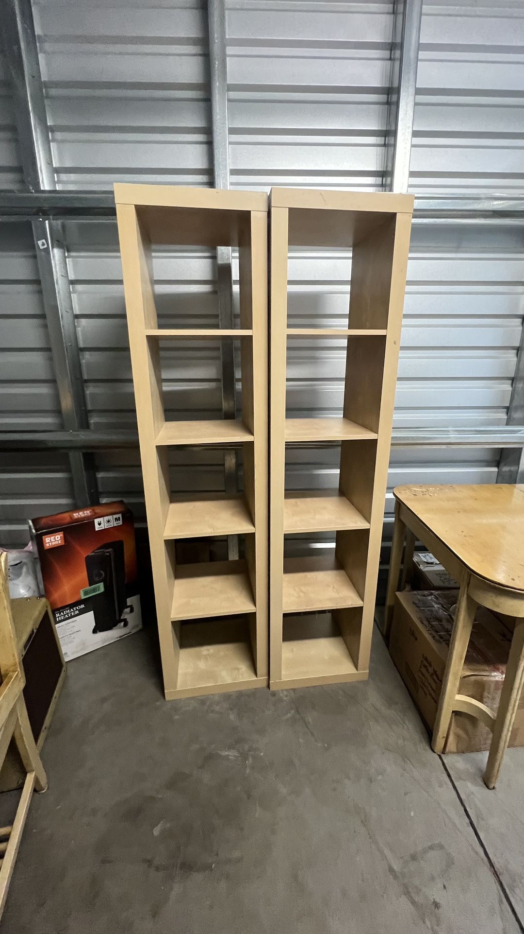 IKEA Kallax TWO Tan Shelving Units perfect for vinyl records