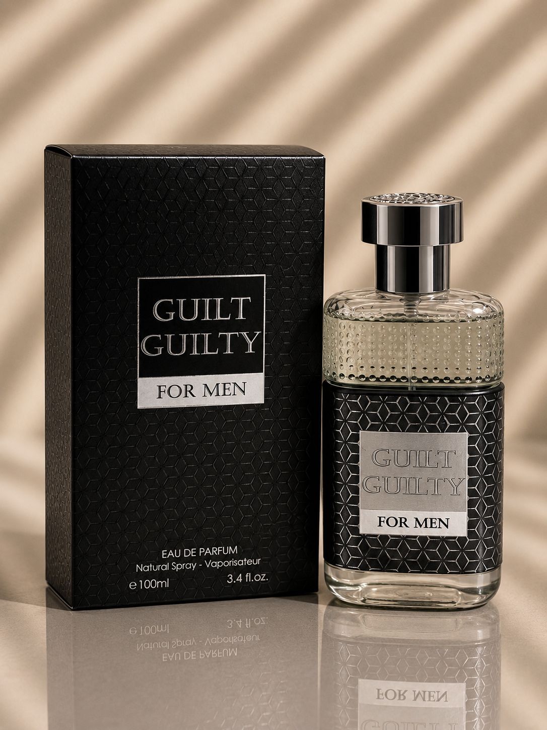 Guilt Guilty For Men Eau de Parfum Spray, Regular Size 3.4 fl oz / 100ml