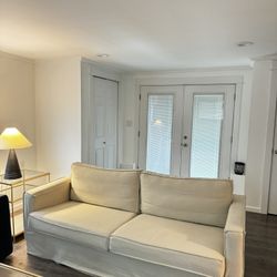 Ivory Sofa w/ Extra Slipcover