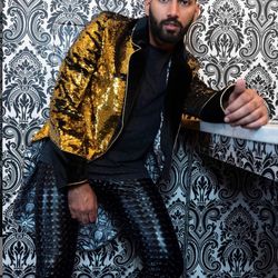 Sequins Blazer Jacket Design Men's
