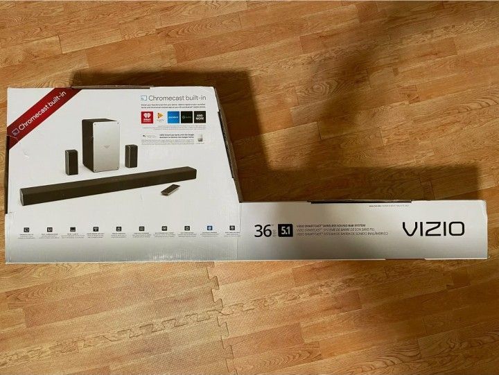 VIZIO: 5.1 SMARTCAST 36" SOUNDBAR SYSTEM "W/WIRELESS SUBWOOFER & REAR SATELLITE SPEAKERS" (SEE PICS/DESCR) 🔥 (BRAND NEW/NVR USED OR OPENED) **AVAIL**