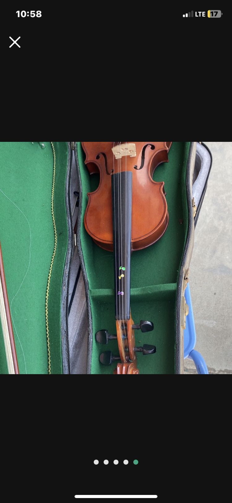 Harmonia 4/4 Violin W/bow An Case