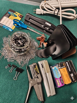 Office/Desk Supplies: Staplers, Holepunch, Clips & More