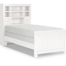 Kids 3 PC Twin Bookcase Bed with Trundle and Bunkie Board