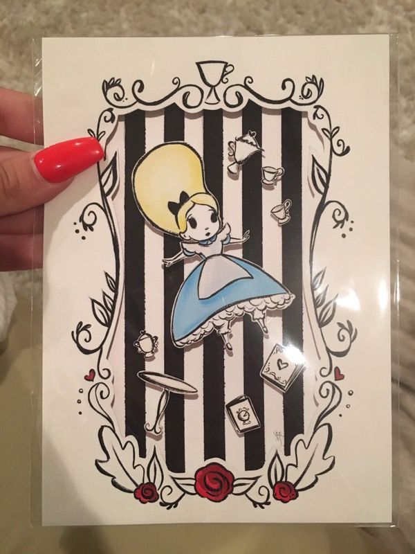 Alice in wonderland post card