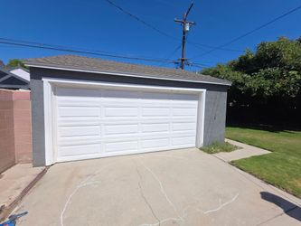 Basic standard white roll up garage door
