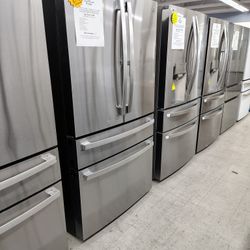 $2150(MSRP$4599) GE Profile French 4 Door Refrigerator With Built in WiFi and  Soft Close Drawers