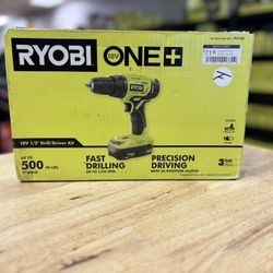 RYOBI 18-Volt ONE+ Lithium-Ion Cordless 1/2 in. Drill/Driver Kit with (1) 1.5 Ah Battery and 18-Volt Charger 