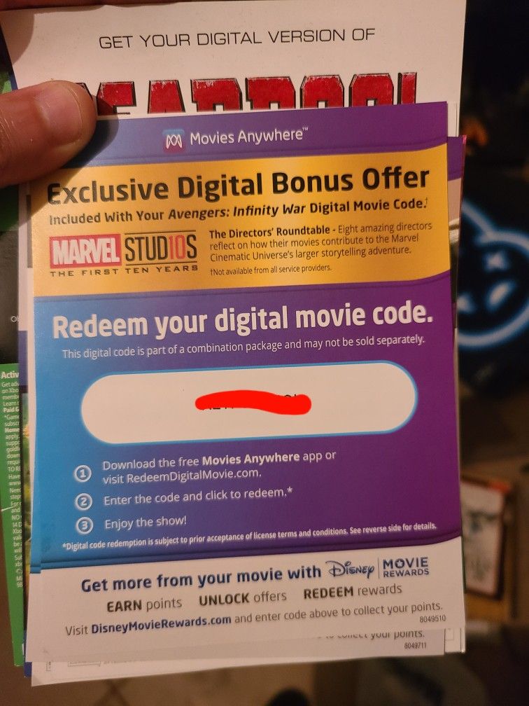 Avengers: Infinity War Digital Code