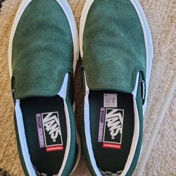 Green Suede VAN'S.  Mens 7- EUC