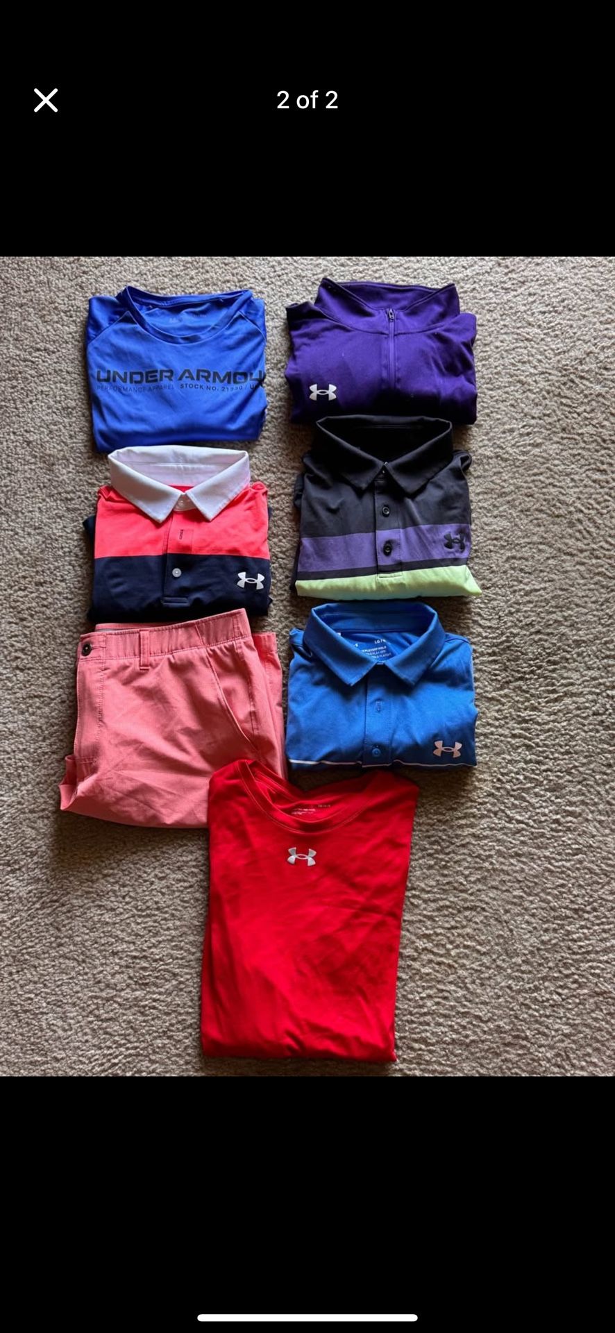 Under Armour Men’s Large Lot Of clothing
