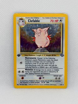 1st Edition Clefable pokemon 1/64 Jungle