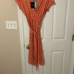 Orange And White Dress From Stitch Fix