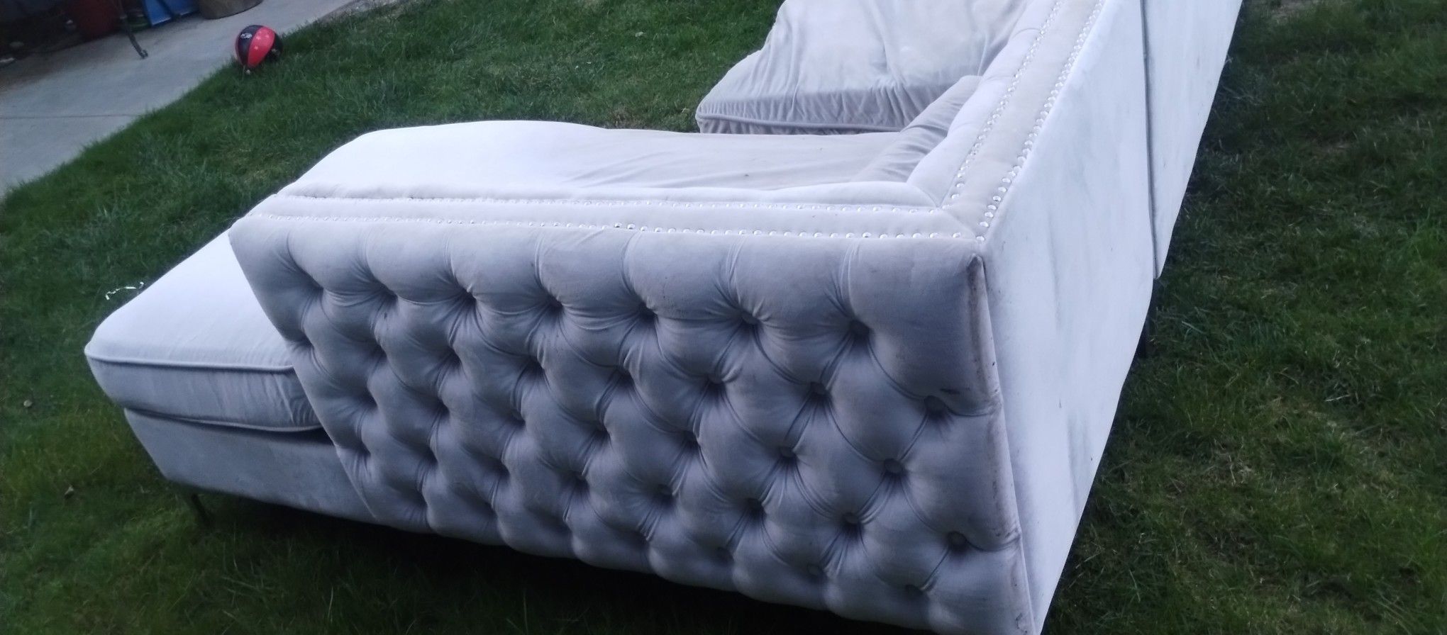 Light Gray Sofa Sectional Couch...FREE