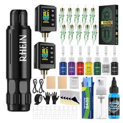 New in Box Wireless Tattoo Pen Kit with 2Pcs Tattoo Battery
