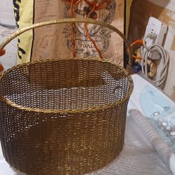 Vintage all brass basket.