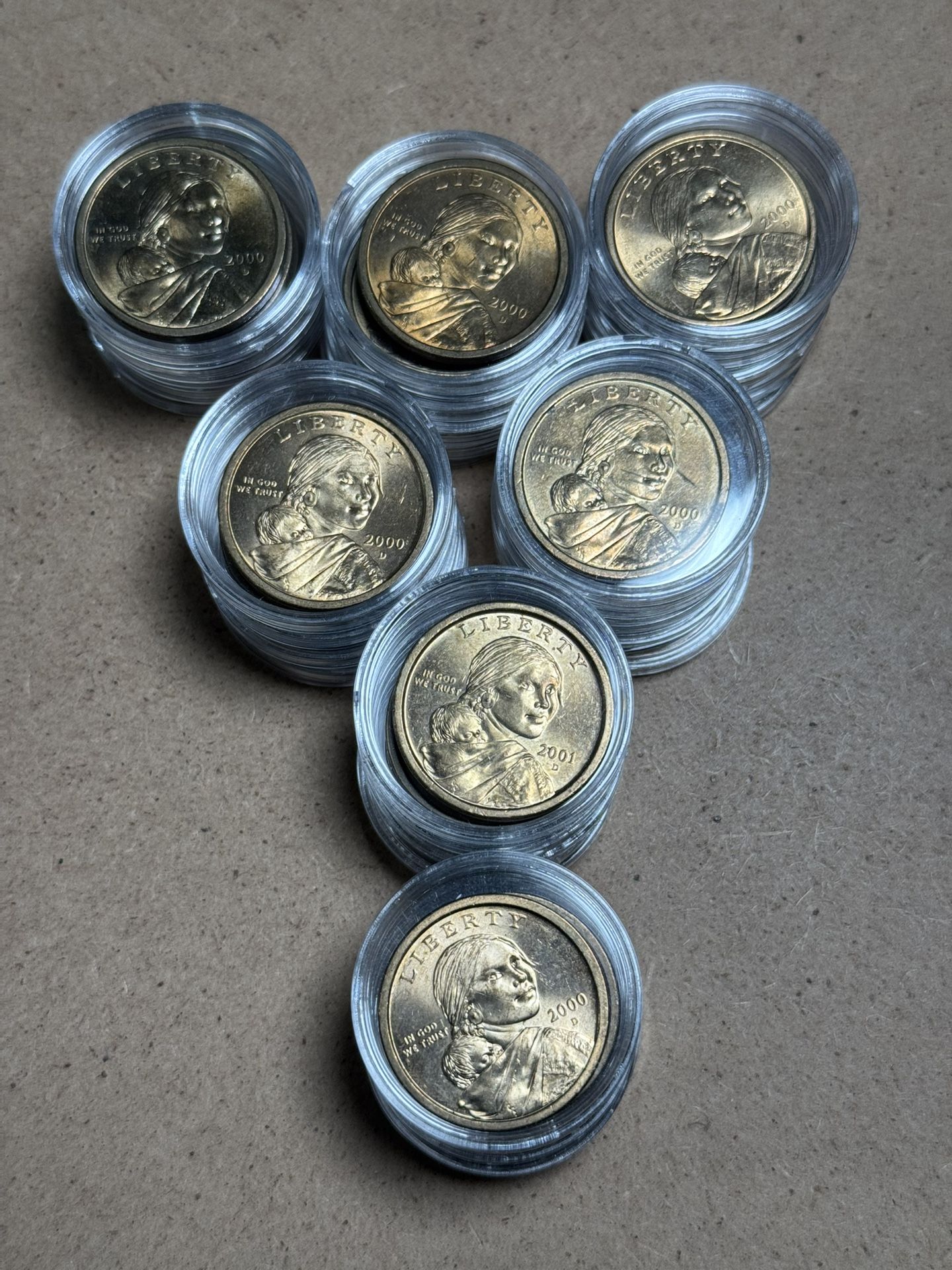 2000 D Sacagawea Dollar Coin With Capsules Qty. 35