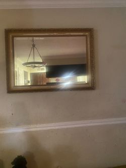 Golden living room mirror for sale