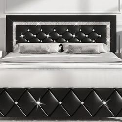 Twin/Full/Queen/King Upholstered Bed – Diamond Tufted – New – Delivery Available 