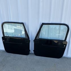 Jeep Wrangler TJ Full Doors Black Oem 1997 through 2006