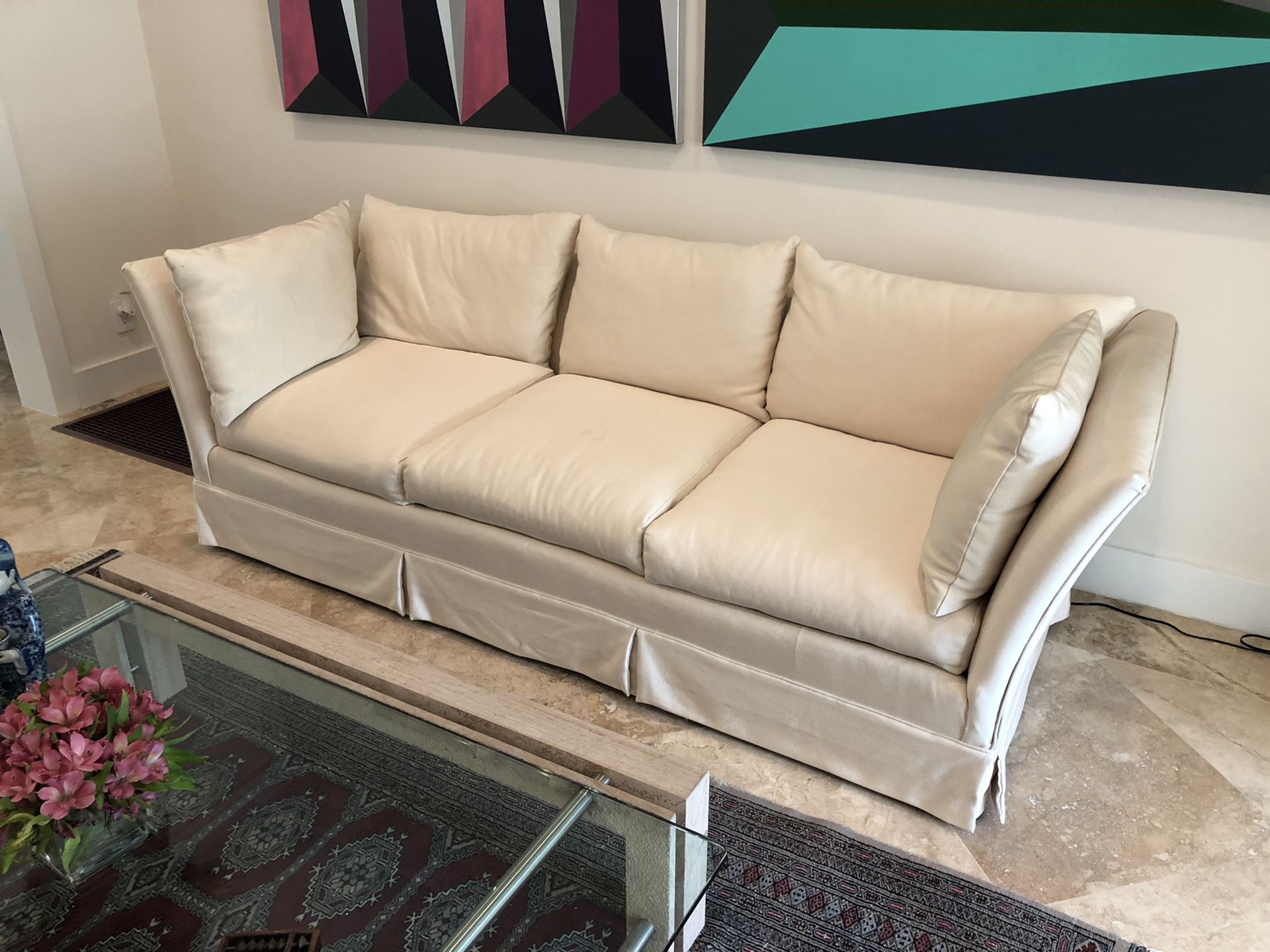 Newly reupholstered formal Sofa and Love seat