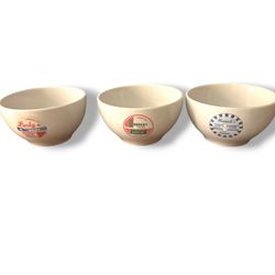 Lot Of 3 - Pottery Barn Milk Bowls - Retired Pottery Barn Vintage Dairy Line
