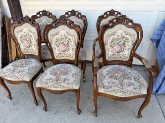 Chair dining set of 6 Italian Romeo Juliet motif