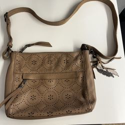 The Sak Alameda Perforated Mandala Leather Crossbody Barley 