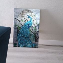 Blue Flamingo Painting 