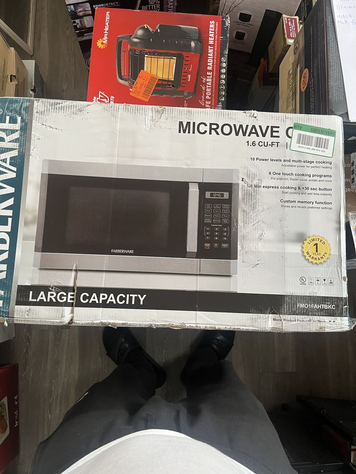 FARBERWARE® MICROWAVE 1.6 CU-FT | 1100 WATT