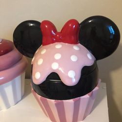 Rare Disney Minney Mouse Cupcake Cookie Jar 