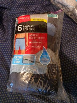 Hanes tagless boxers 6 pack