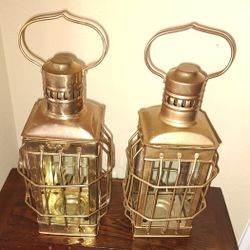 Pair of Antique look, Nautical/Maritime Hanging Ship Lanterns