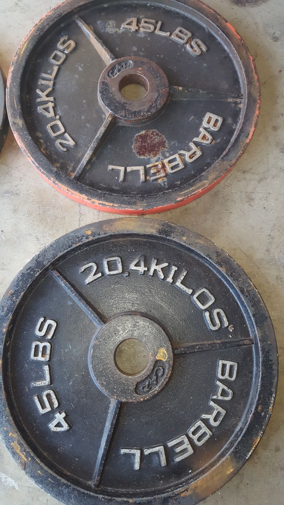 Olympic barbell weight pairs